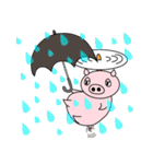 ヘリ子ブタ（個別スタンプ：34）