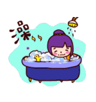 i am purple hair girl（個別スタンプ：35）