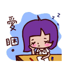 i am purple hair girl（個別スタンプ：36）