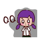 i am purple hair girl（個別スタンプ：38）