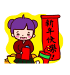 i am purple hair girl（個別スタンプ：40）