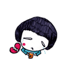 Being cute, blushing.  2（個別スタンプ：3）