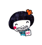 Being cute, blushing.  2（個別スタンプ：5）
