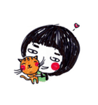 Being cute, blushing.  2（個別スタンプ：6）