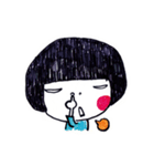 Being cute, blushing.  2（個別スタンプ：7）