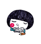 Being cute, blushing.  2（個別スタンプ：9）