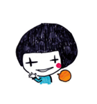 Being cute, blushing.  2（個別スタンプ：11）