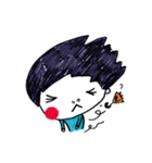 Being cute, blushing.  2（個別スタンプ：13）