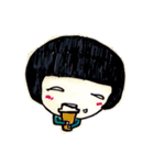 Being cute, blushing.  2（個別スタンプ：14）