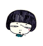 Being cute, blushing.  2（個別スタンプ：16）