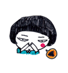 Being cute, blushing.  2（個別スタンプ：18）