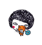 Being cute, blushing.  2（個別スタンプ：23）