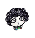 Being cute, blushing.  2（個別スタンプ：25）