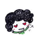 Being cute, blushing.  2（個別スタンプ：34）