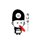 小さな黒と白のゴースト（個別スタンプ：7）