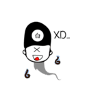 小さな黒と白のゴースト（個別スタンプ：8）