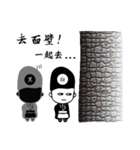 小さな黒と白のゴースト（個別スタンプ：16）