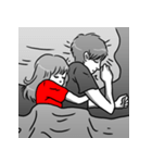 Manga couple in love（個別スタンプ：6）