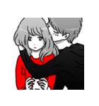 Manga couple in love（個別スタンプ：16）
