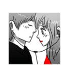 Manga couple in love（個別スタンプ：25）
