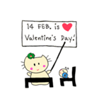 Dinkyneko ＆ Friends #3 _Love ＆ Valentine（個別スタンプ：1）