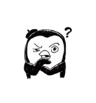 Omelette penguin---Black and White Mime（個別スタンプ：17）