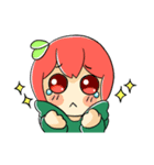 Apple boy and cat（個別スタンプ：4）