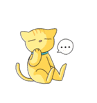 Apple boy and cat（個別スタンプ：5）
