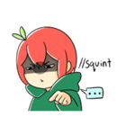 Apple boy and cat（個別スタンプ：18）