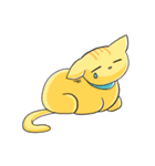 Apple boy and cat（個別スタンプ：27）