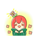 Apple boy and cat（個別スタンプ：33）