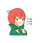 Apple boy and cat（個別スタンプ：38）