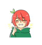 Apple boy and cat（個別スタンプ：39）