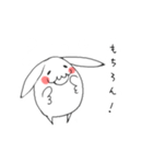 ホワイトうさぎ（個別スタンプ：2）