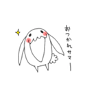 ホワイトうさぎ（個別スタンプ：3）