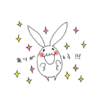 ホワイトうさぎ（個別スタンプ：4）