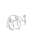 ホワイトうさぎ（個別スタンプ：5）
