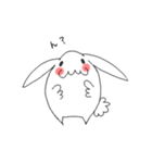 ホワイトうさぎ（個別スタンプ：34）