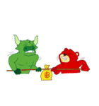 Success Investor : Willy Bull ＆ Tom Bear（個別スタンプ：24）