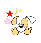 顔文字で子犬くん（個別スタンプ：34）