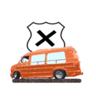ゆるバン かわいいvanデザイン 車スタンプ（個別スタンプ：19）