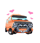 ゆるバン かわいいvanデザイン 車スタンプ（個別スタンプ：27）