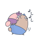 泣いたり笑ったり - くまとうさぎ（個別スタンプ：10）