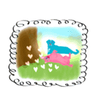 ピンクのいぬ（個別スタンプ：35）