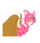 ピンクのいぬ（個別スタンプ：39）
