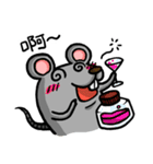 Daylife of a fountain pen mouse（個別スタンプ：8）