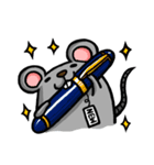 Daylife of a fountain pen mouse（個別スタンプ：11）