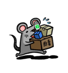 Daylife of a fountain pen mouse（個別スタンプ：19）