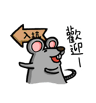 Daylife of a fountain pen mouse（個別スタンプ：38）