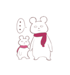 しろめのしろくま2（個別スタンプ：8）